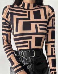 Дамска блуза с атрактивен десен - код 01608 - 4