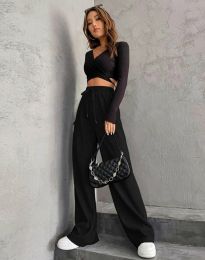 Атрактивен дамски панталон в черно - код 10095
