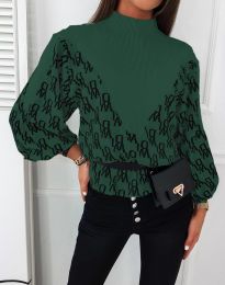 Дамска блуза в зелено - код 3829