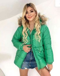 Атрактивно дамско яке в зелено - код 8990