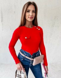 Атрактивна дамска блуза в червено код 15512