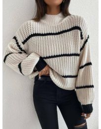 Ефектен дамски пуловер - код 5602 - 2