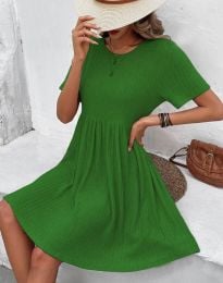 Атрактивна къса дамска рокля в зелено - код 30833