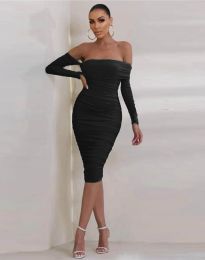 Елегантна рокля в черно - код 5413