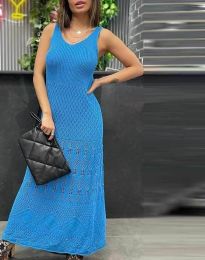Лятна рокля в синьо - код 7339