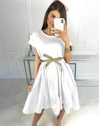 Дамска рокля в бяло - код 3958