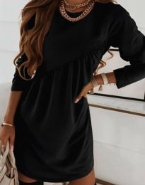 Къса дамска рокля в черно - код 71047
