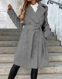 Дамско палто в сиво - код 5391
