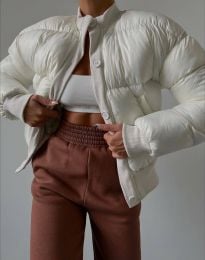 Атрактивно дамско яке в бяло - код 4035