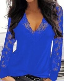 Елегантна дамска блуза в синьо - код 36577