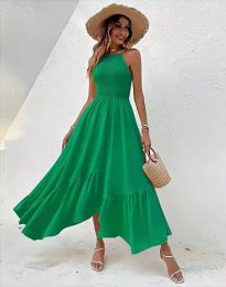 Дамска рокля в зелено - код 8496