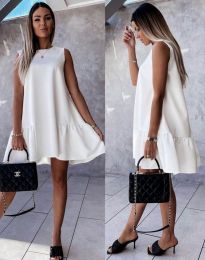 Атрактивна дамска рокля в бяло - код 47177