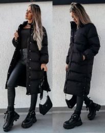Атрактивно дамско яке в черно - код 9108