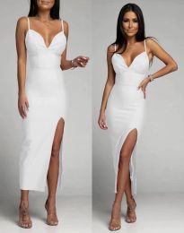 Дамска рокля в бяло - код 9552