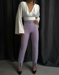 Елегантен дамски панталон в лилаво - код 00102