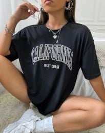 Дамска тениска с надпис "CALIFORNIA" в черно - код 001201