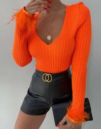 Дамска блуза в оранжево - код 53022