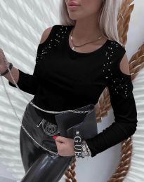 Атрактивна дамска блуза в черно - код 50588
