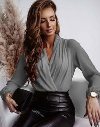 Елегантна дамска блуза в сиво - код 31377