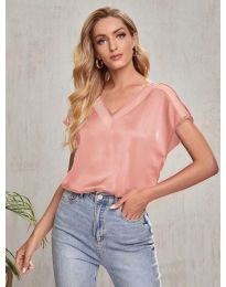 Атрактивна дамска тениска в розово - код 5754