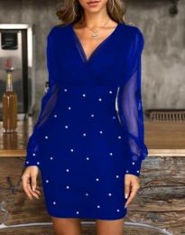 Елегантна дамска рокля в синьо - код 97006