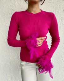 Атрактивна дамска блуза в цвят циклама - код 02033