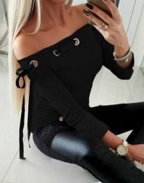 Атрактивна дамска блуза в черно - код 075322