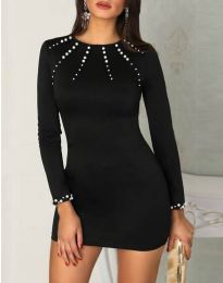 Елегантна къса рокля в черно - код 9507