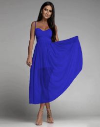 Дамска рокля в синьо - код 9372