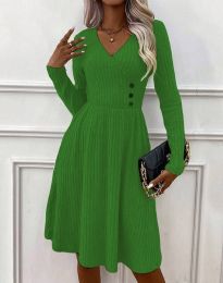 Къса дамска рокля в зелено - код 3273