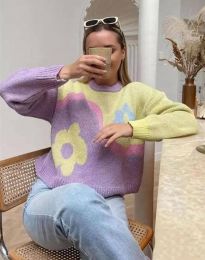Ефектен дамски пуловер - код 10511