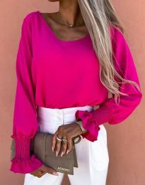 Атрактивна дамска блуза в цвят циклама - код 44977