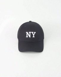 Атрактивна дамска шапка "NY" с козирка в черно - код WH7531