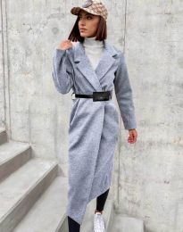Дамско палто в сиво - код 7844