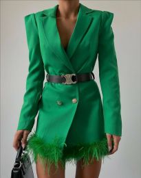 Стилно дамско сако в зелено - код 5613