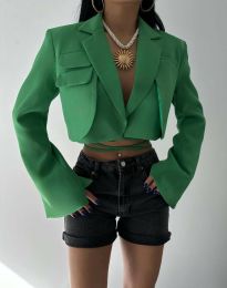 Късо дамско сако в зелено - код 99101