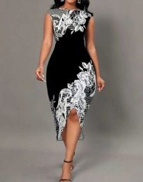 Атрактивна дамска рокля в черно - код 200370
