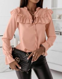 Атрактивна дамска блуза в цвят праскова- код 71155