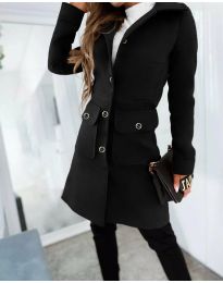 Дамско палто в черно - код 5406