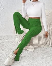 Атрактивен дамски панталон в зелено - код 34188