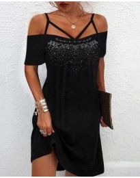Атрактивна дамска рокля в черно - код 12688
