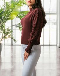 Дамски пуловер в бордо - код 20500