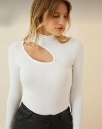 Атрактивна дамска блуза в бяло - код 38963