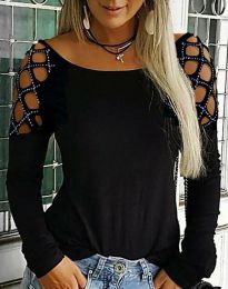 Елегантна дамска блуза в черно - код 10188