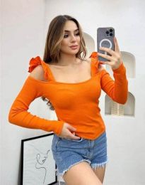 Атрактивна дамска блуза в оранжево - код 11222