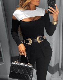 Атрактивна дамска блуза в черно - код 65005