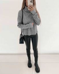 Дамска пуловер в сиво - код 4965