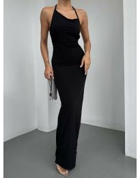 Атрактивна дамска рокля в черно - код 221193