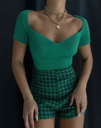 Спортно-елегантна дамска блуза в зелено - код 15009
