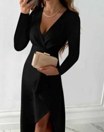 Елегантна дамска рокля в черно - код 88595